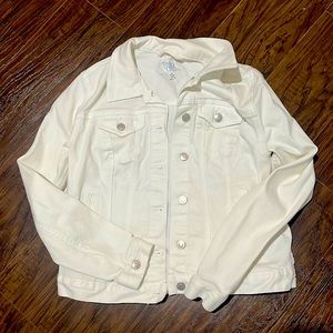 White denim jean jacket